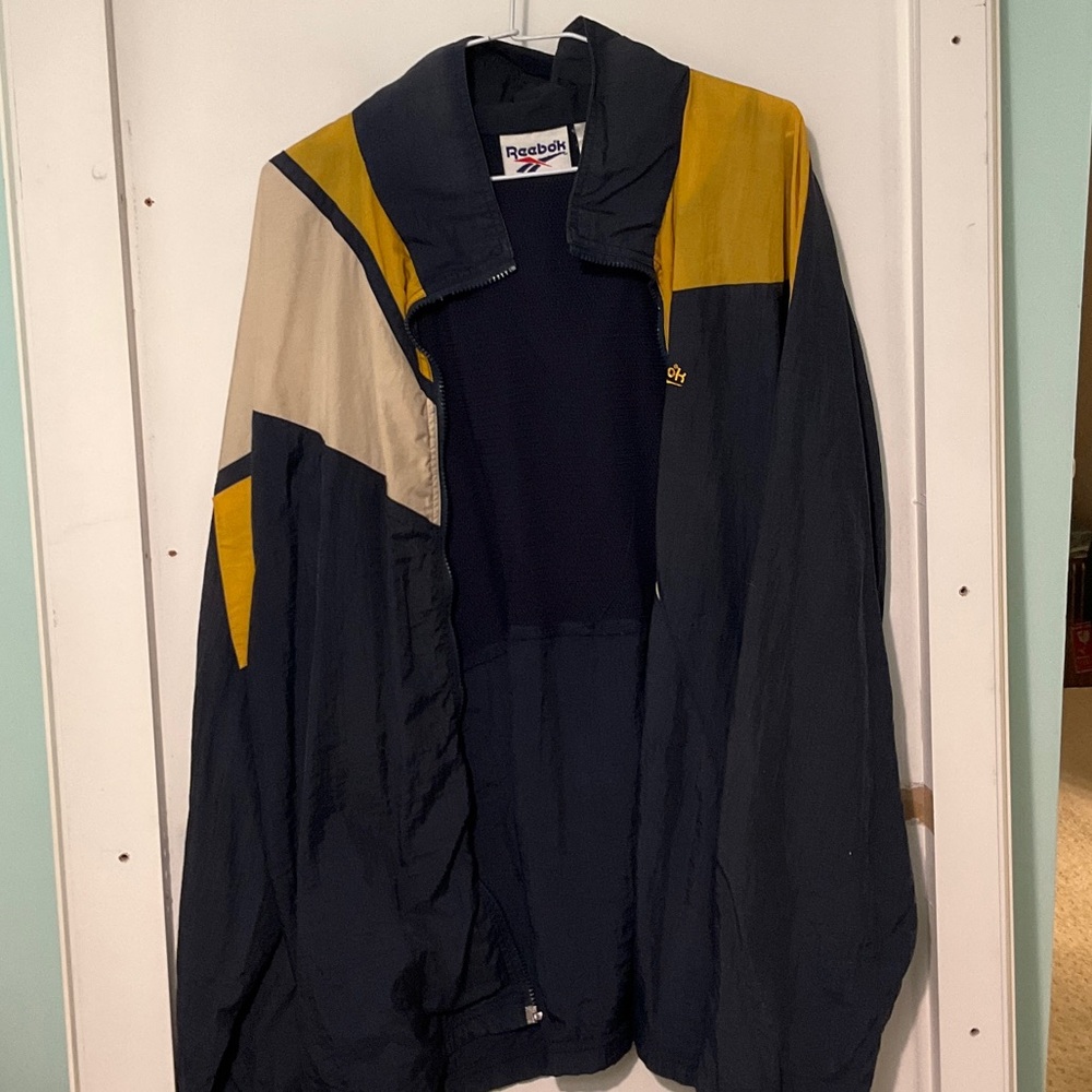 Reebok Men's Blue and Gold Windbreaker